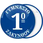 School badge button with number
