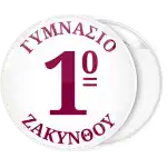 School badge button with number