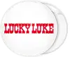 Lucky Luke classic white pin badge button 