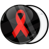 Κονκάρδα classic red ribbon μαύρη