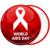 Κονκάρδα classic red ribbon World Aids Day κόκκινη