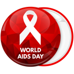 Κονκάρδα classic red ribbon World Aids Day κόκκινη