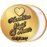 Kονκάρδα bachelorette Maid of honor χρυσή κάθετη γραφή