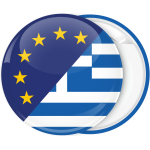 Κονκάρδα σημαία Ευρωπαϊκής ένωσης Ελλάδας