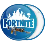 Κονκάρδα Fortnite λογότυπο και όπλο μπλε