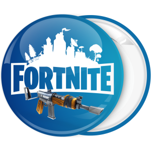 Κονκάρδα Fortnite λογότυπο και όπλο μπλε