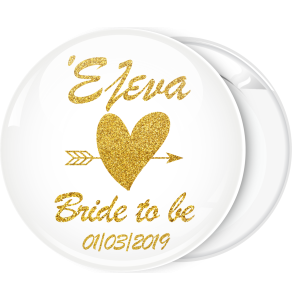 Kονκάρδα Bride to be Gold Glitter όνομα