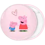 Peppa and George pig pin badge button