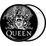 Queen pin badge button