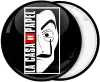 La Casa de Papel mask pin badge button