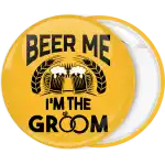 Κονκάρδα Beer me I am the groom κίτρινη