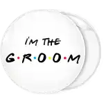 Κονκάρδα I am the groom friends edition λευκή
