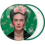 Frida kahlo face photo pin badge buttons