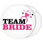 Team Bride wedding ring pin badge button