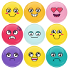 Κονκάρδες emoticons avatar collection colors σετ 9 τεμάχια