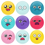 Κονκάρδες emoticons avatar collection σετ 9 τεμάχια