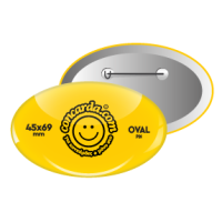 Oval badge buttons