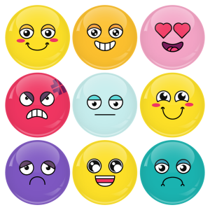 Κονκάρδες emoticons avatar collection colors σετ 9 τεμάχια