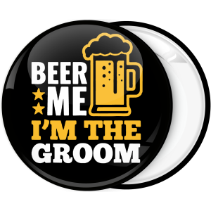Κονκάρδα Beer me I am the groom μαύρη
