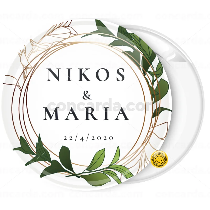 Κονκάρδα πρόσκληση γάμου floral κύκλοι