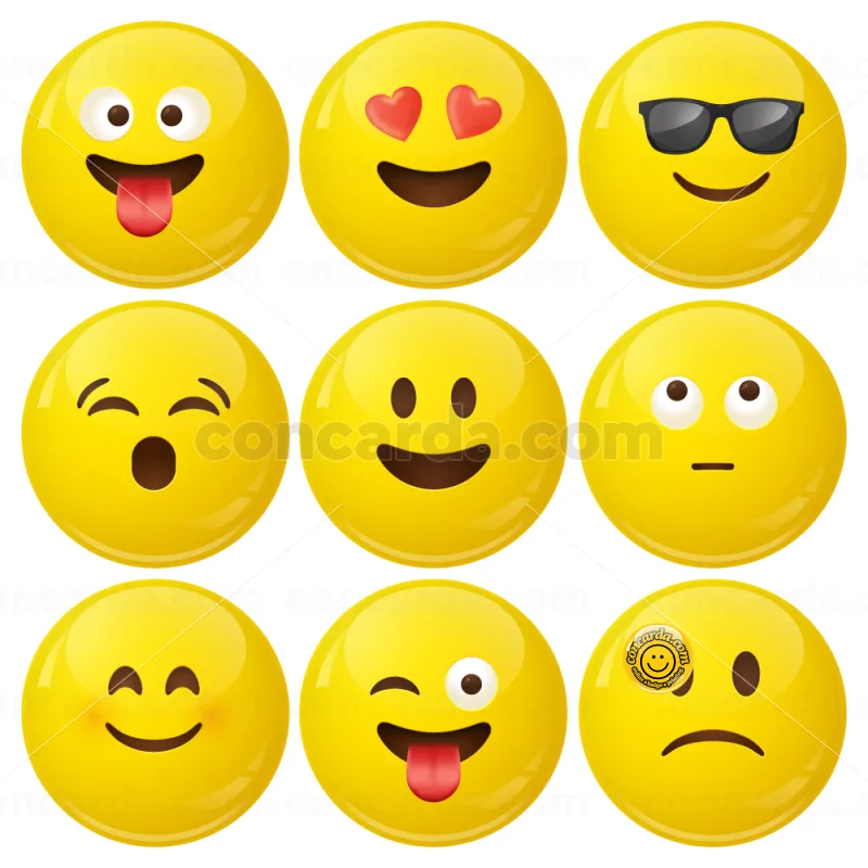 Κονκάρδες emoticons avatar collection caramel 9 τεμάχια