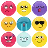 Κονκάρδες emoticons avatar collection colors 9 τεμάχια