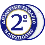 School badge button with circles and number