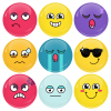 Κονκάρδες emoticons avatar collection colors 9 τεμάχια