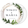Κονκάρδα πρόσκληση γάμου floral κύκλοι