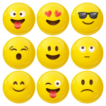 Κονκάρδες emoticons avatar collection caramel 9 τεμάχια