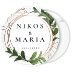 Κονκάρδα πρόσκληση γάμου floral κύκλοι