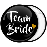 Kονκάρδα μαύρη Team Bride χρυσή καρδιά