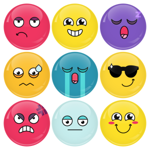 Κονκάρδες emoticons avatar collection colors 9 τεμάχια