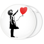 Κονκάρδα Banksy Love Balloon girl
