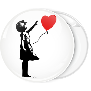 Κονκάρδα Banksy Love Balloon girl