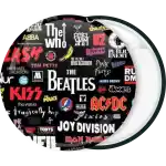 Rock bands colors pin badge button