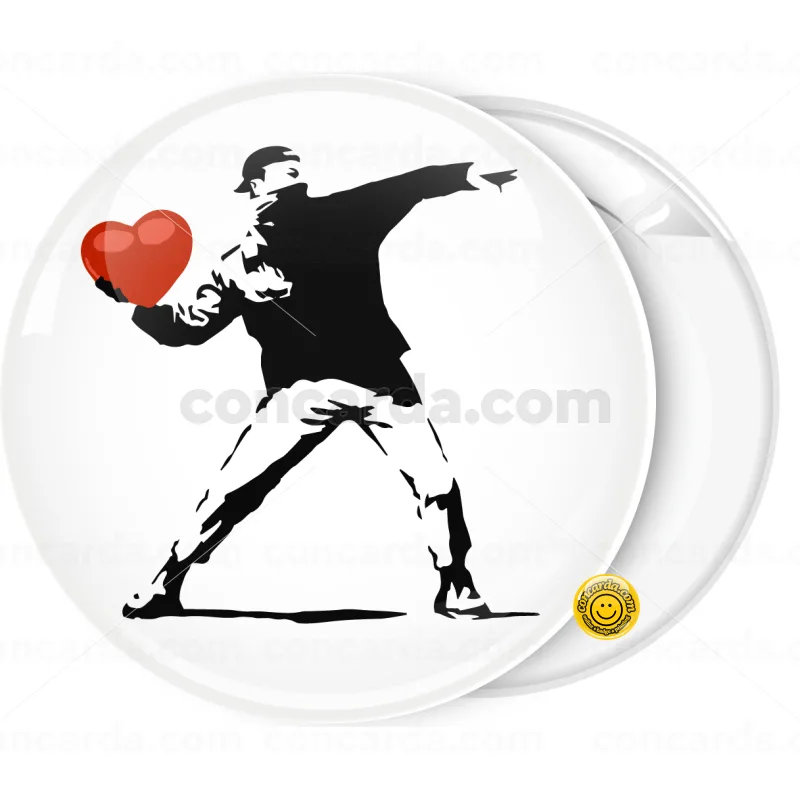 Κονκάρδα Banksy Anarchy thrower  heart