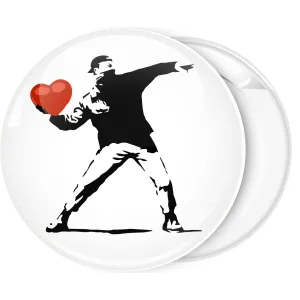 &Kappa;&omicron;&nu;&kappa;ά&rho;&delta;&alpha; Banksy Anarchy thrower  heart