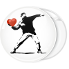 Κονκάρδα Banksy Anarchy thrower  heart