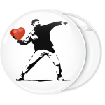 Κονκάρδα Banksy Anarchy thrower  heart