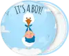 Κονκάρδα its a boy πελαργός στα σύννεφα