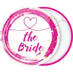 The Bride dreaming pin badge button