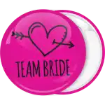 Team Bride little heart pin badge button