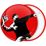 Κονκάρδα Banksy Anarchy thrower flower