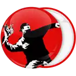 &Kappa;&omicron;&nu;&kappa;ά&rho;&delta;&alpha; Banksy Anarchy thrower flower