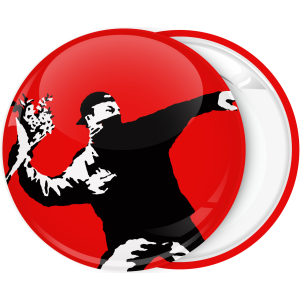 Κονκάρδα Banksy Anarchy thrower flower