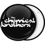 Chemical Brothers logo pin badge button