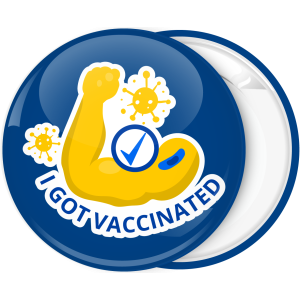 Κονκάρδα I got vaccinated μπλε