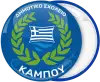 School badge button with Greek Flag