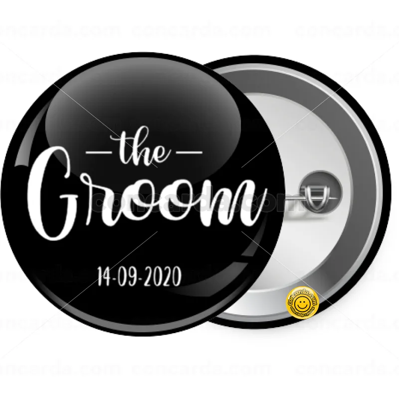 Groom & Bride (Groom) — Κονκάρδα Στρογγυλή, Παραμάνα 25mm